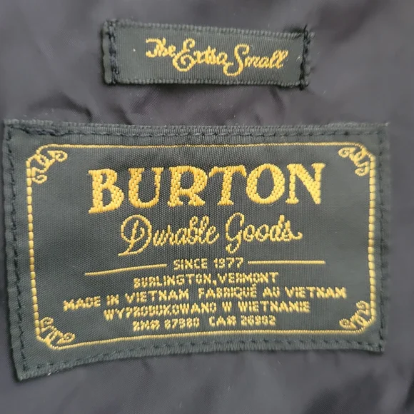 Burton Women's Quilted Black Puffer Parka Insulated Hooded Extra Small 0/2 - Picture 5 of 9